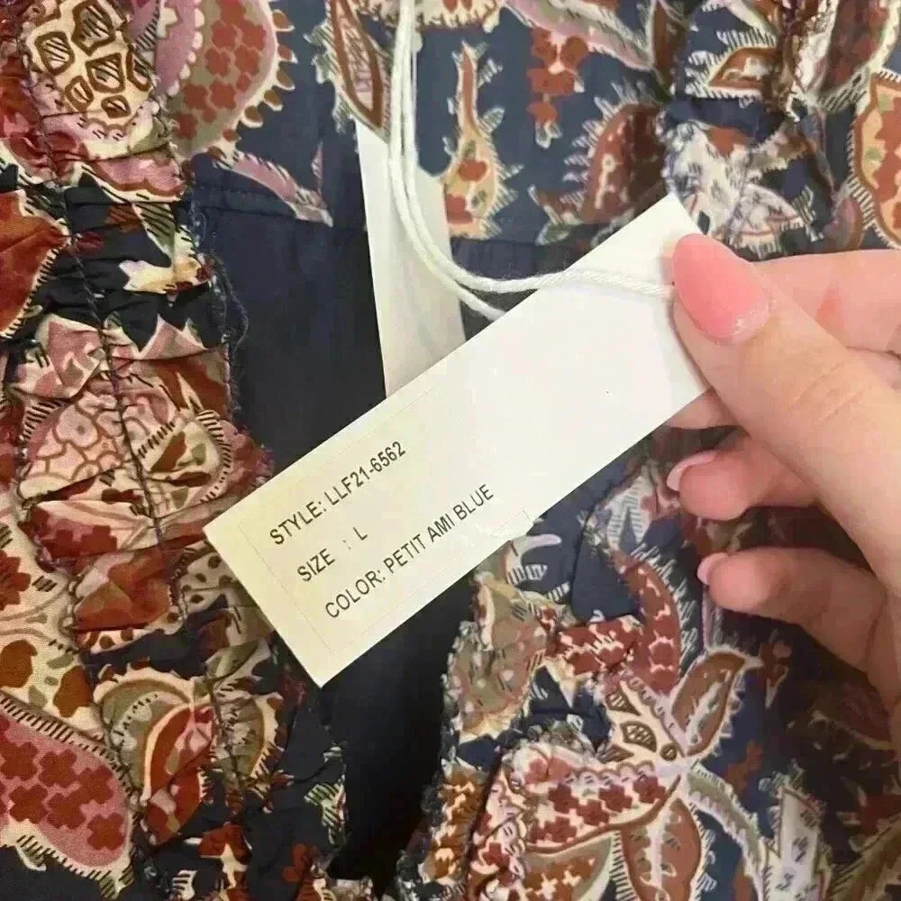 NWT Love the Label 3/4 Sleeve Patterned Mini Dress - Picture 6 of 12